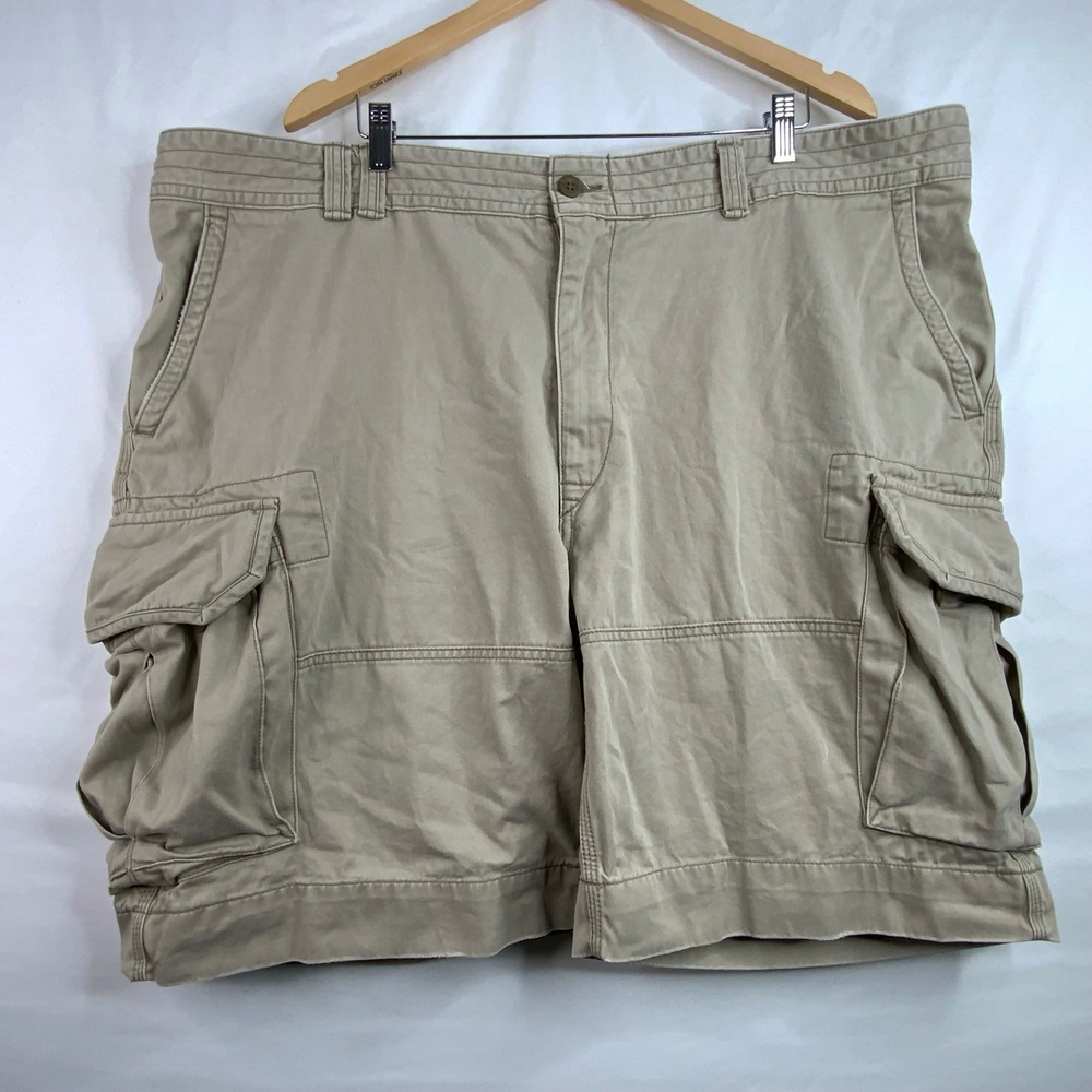 Polo Ralph Lauren Mens Cargo Shorts Size 48 Tan Khaki Classic Chino Multi Pocket
